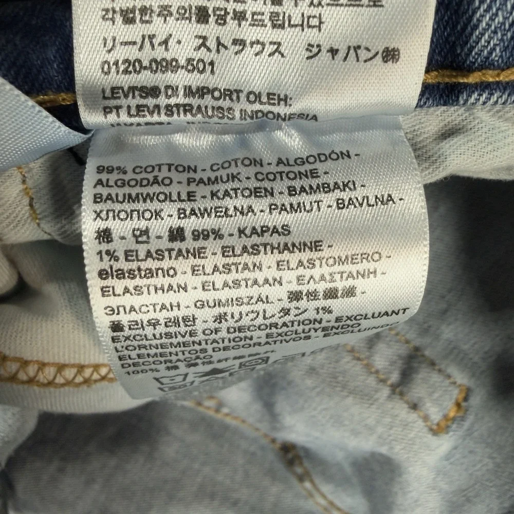Levis‎ 505 Jeans Mens 40x34 Blue Regular Straight Mid Rise Stretch Medium Wash